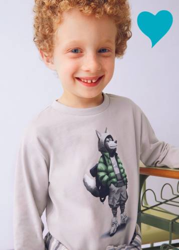 Σετ Μπλουζα wolf και φουτερ παντελονι 