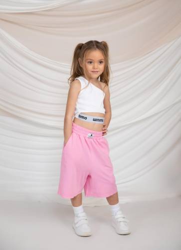 ΣΕΤ CROP TOP ΚΑΙ ΒΕΡΜΟΥΔΑ ΡΟΖ