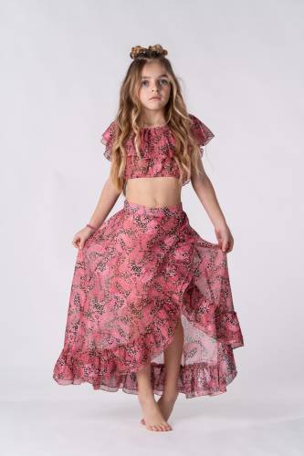 TOP & WRAP SKIRT LEOPARD