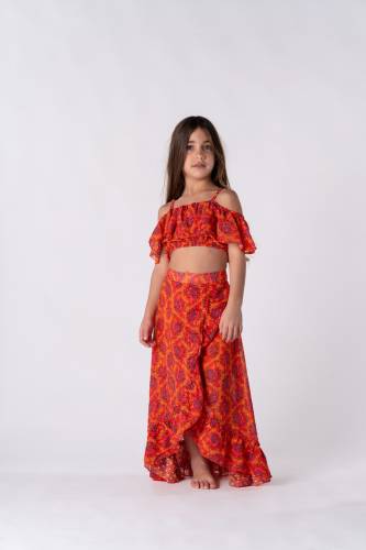 TOP & WRAP SKIRT ORANGE